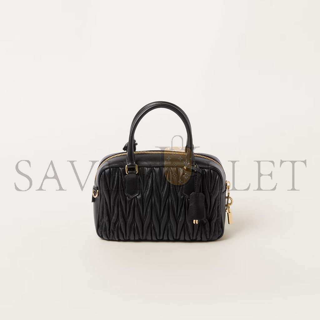 M1v M1v arcadie matelassÉ nappa leather handbag 5bb124 (24*17*7.5cm)